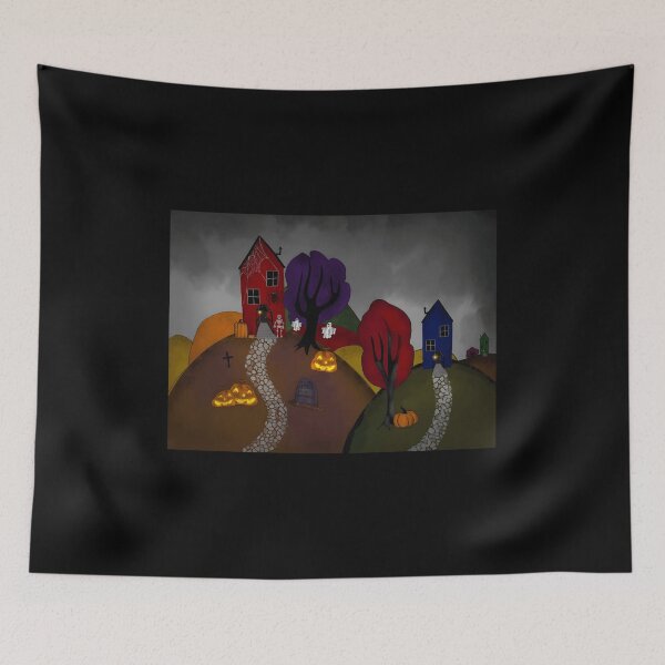 Item preview, Spooky Halloween Neighborhood Scene designed and sold by J-Mindful.