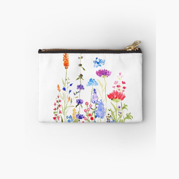 Item preview, Hand Painted Colorful Wild Flowers Watercolor Painting designed and sold by mendelsonGenz.