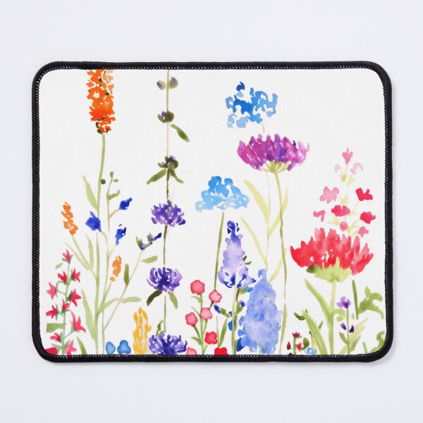 Item preview, Hand Painted Colorful Wild Flowers Watercolor Painting designed and sold by mendelsonGenz.