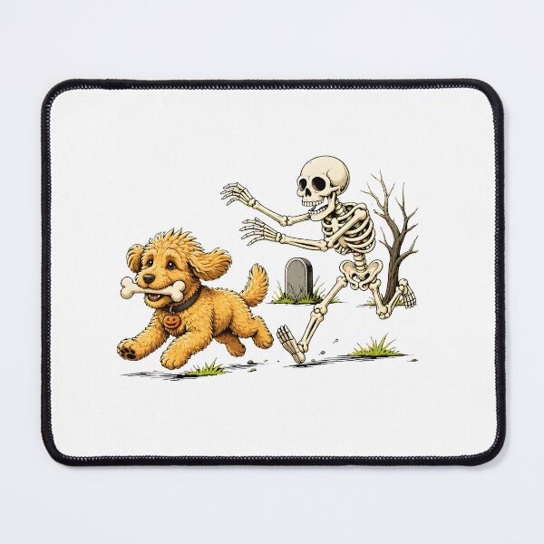 Item preview, Dog Skeleton Halloween Chase Funny Pet Bone Pumpkin designed and sold by MLETEM-P.