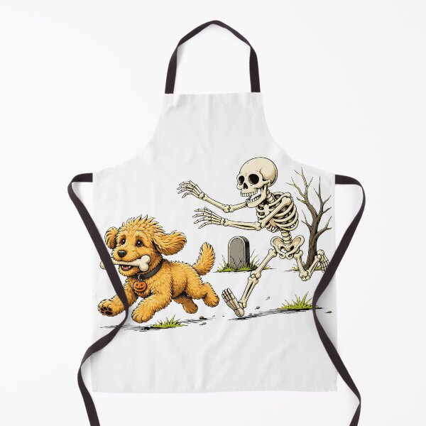 Item preview, Dog Skeleton Halloween Chase Funny Pet Bone Pumpkin designed and sold by MLETEM-P.