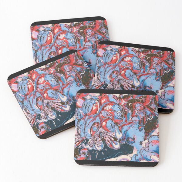 Item preview, Abstract Red and Blue Creature Art designed and sold by TomatiLove.