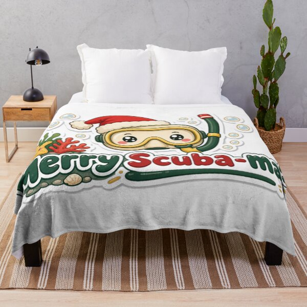 Aperçu de l'œuvre Scuba Christmas Merry Scuba-mas Gift créée et vendue par Soft Merch.