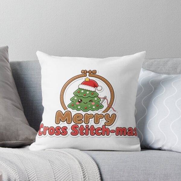 Aperçu de l'œuvre Cross Stitch Christmas Merry Cross Stitch-mas Gift créée et vendue par Soft Merch.