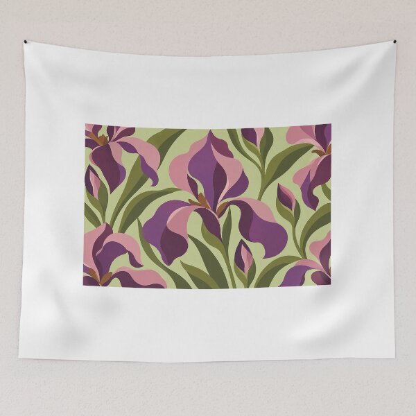 Item preview, Purple Iris Floral Pattern designed and sold by MarloKeylan.