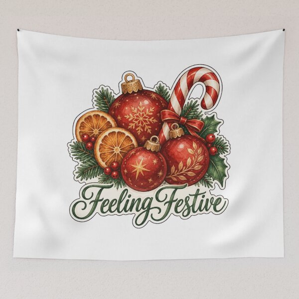Item preview, Feeling Festive Christmas Baubles Holiday Shirt designed and sold by DreamelleStudio.