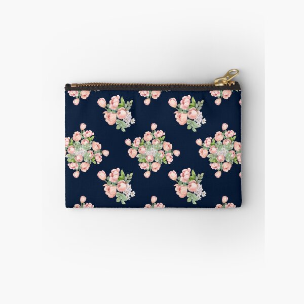 Item preview, Tulip Vintage Soft Pink on Dark Navy Blue Seamless Pattern Art designed and sold by ​Jyoti Digital Artist.
