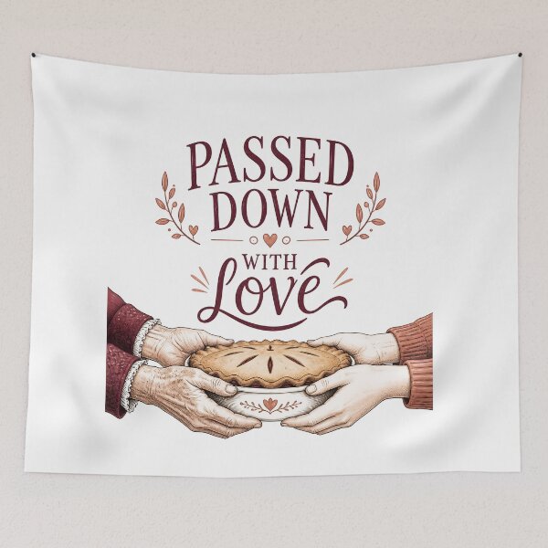 Item preview, Passed Down With Love Family Recipe Thanksgiving designed and sold by BernoNickel.
