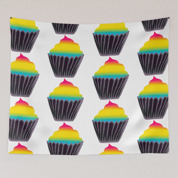Item preview, pansexual flag cupcake designed and sold by notastranger.
