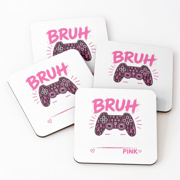 Item preview, Bruh In October We Wear Pink Gamer Controller T-Shirt designed and sold by MLETEM-P.
