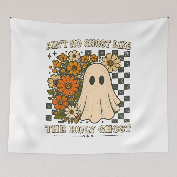 Item preview, Retro Ghost Floral Holy Ghost Halloween Tee designed and sold by MLETEM-P.