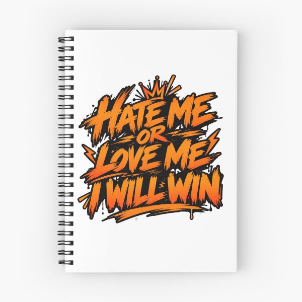 Item preview, Hate Me or Love Me I Will Win – Motivational Streetwear Design designed and sold by Lovestickerco.