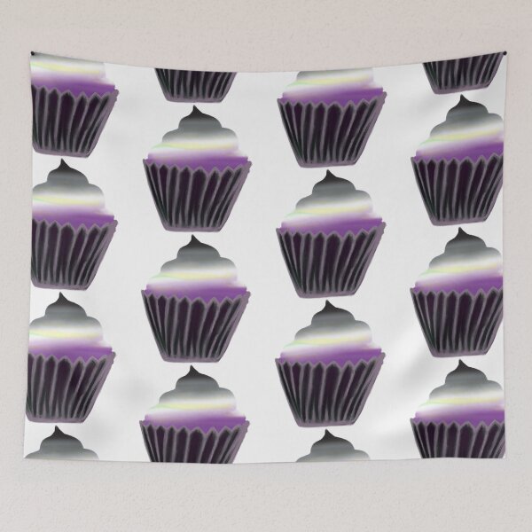 Item preview, asexual flag cupcake designed and sold by notastranger.