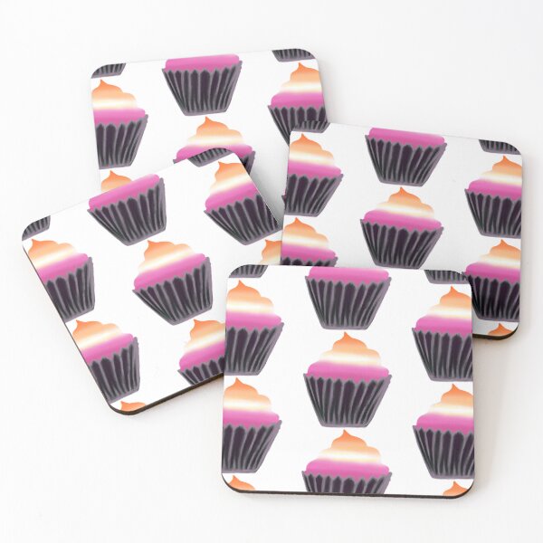 Item preview, lesbian flag cupcake designed and sold by notastranger.