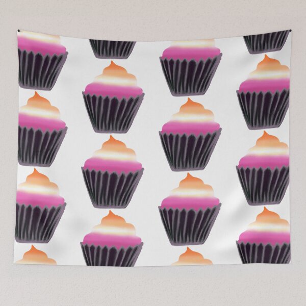 Item preview, lesbian flag cupcake designed and sold by notastranger.