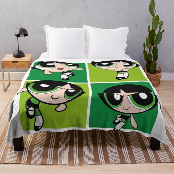 Artikelvorschau, Buttercup – Die Powerpuff Girls Retro-Collage Grün entworfen und verkauft von conamor-bymel.