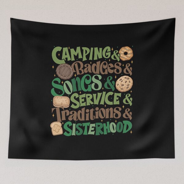 Item preview, Camping Badges Snacks Traditions Sisterhood designed and sold by egabilo.