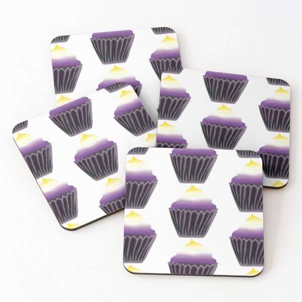 Item preview, non-binary flag cupcake designed and sold by notastranger.