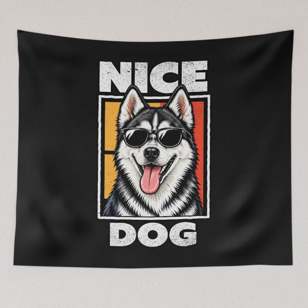 Item preview, NICE DOG - SIBERIAN HUSKY | Pets and Dogs lovers for Men and Women t-shirt designed and sold by panchiTWO.