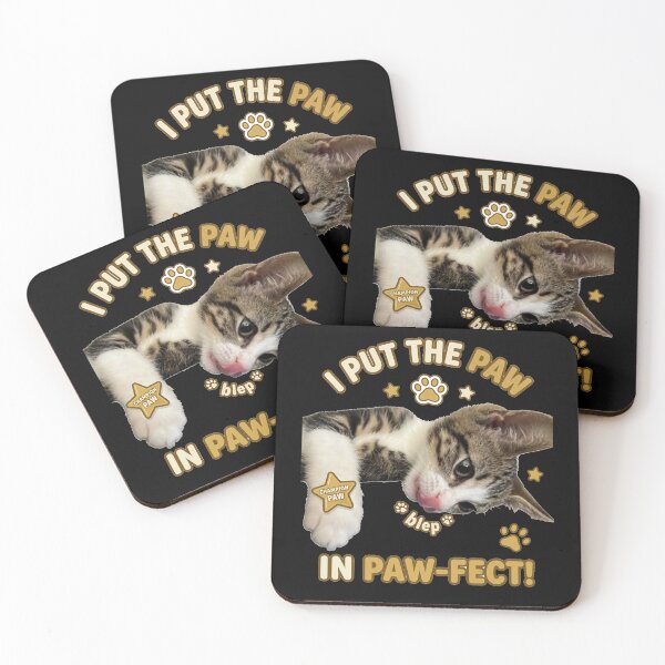 Item preview, I Put The Paw In Paw-fect Funny Kitten Blep designed and sold by MeliMedO Art.