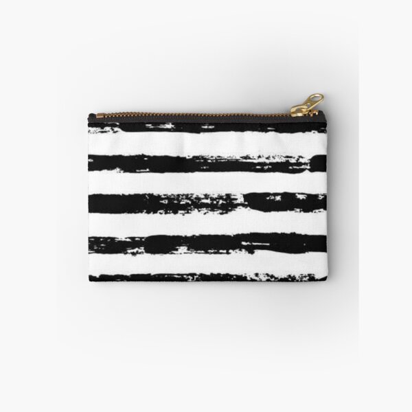 Item preview, Black and White Brush Stroke Stripes Pattern designed and sold by Stone-T .