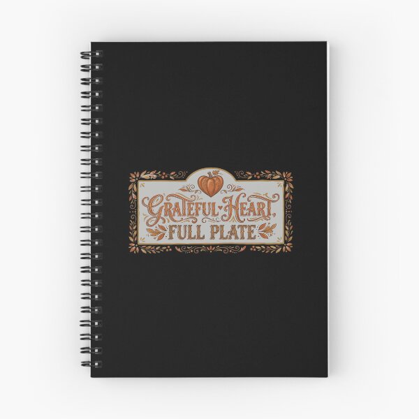Item preview, Grateful Heart Full Plate - Hand Lettered Harvest Quote designed and sold by ModdiesColors.