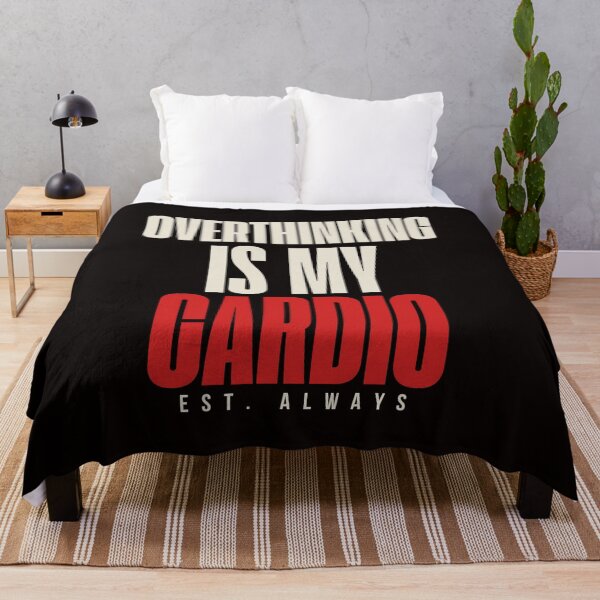 Item preview, Overthinking Is My Cardio Funny Sarcastic Quote designed and sold by GeniePixel.