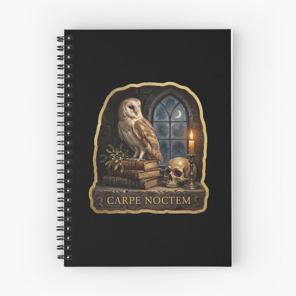 Item preview, Carpe Noctem — Dark Academia Owl and Skull designed and sold by TheCalmEdit.