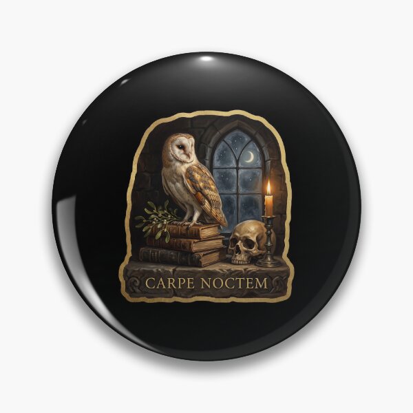 Item preview, Carpe Noctem — Dark Academia Owl and Skull designed and sold by TheCalmEdit.