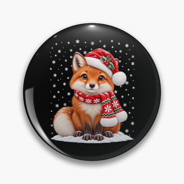 Item preview, Festive Red Fox in Falling Snow designed and sold by vaylen-orbit.