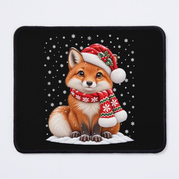 Item preview, Festive Red Fox in Falling Snow designed and sold by vaylen-orbit.