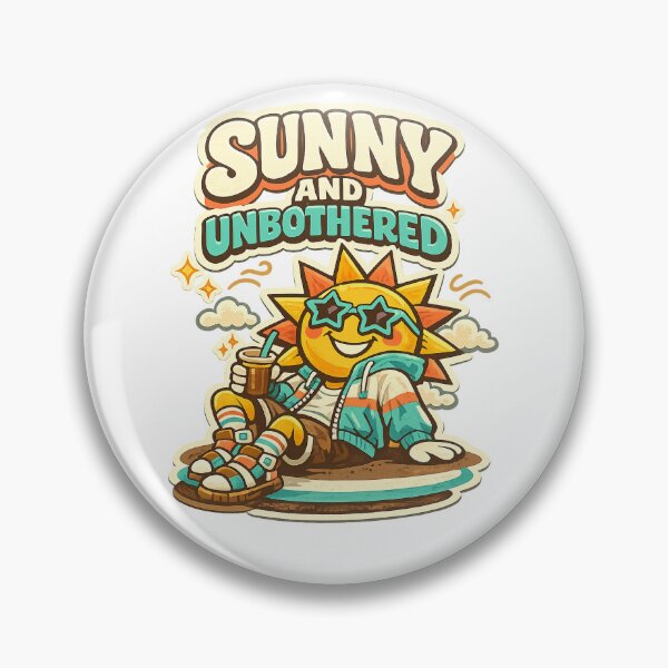 Item preview, Sunny and Unbothered Retro Summer Sun Sunglasses Beach Humor Design designed and sold by inkoutninja.
