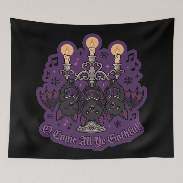 Item preview, O Come All Ye Gothful — Bat Choir Goth Christmas designed and sold by TheCalmEdit.