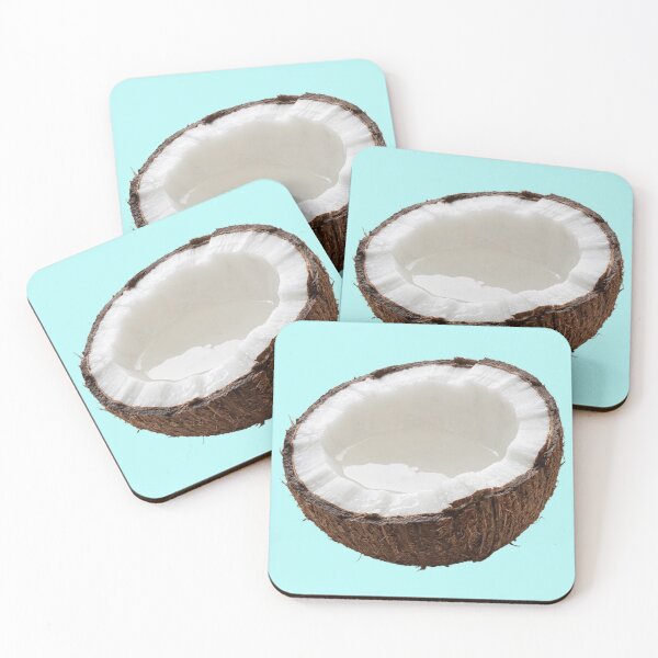 Item preview,  Fresh Half Coconut with Coconut Water - Tropical Fruit Photography designed and sold by PetalsPaws.