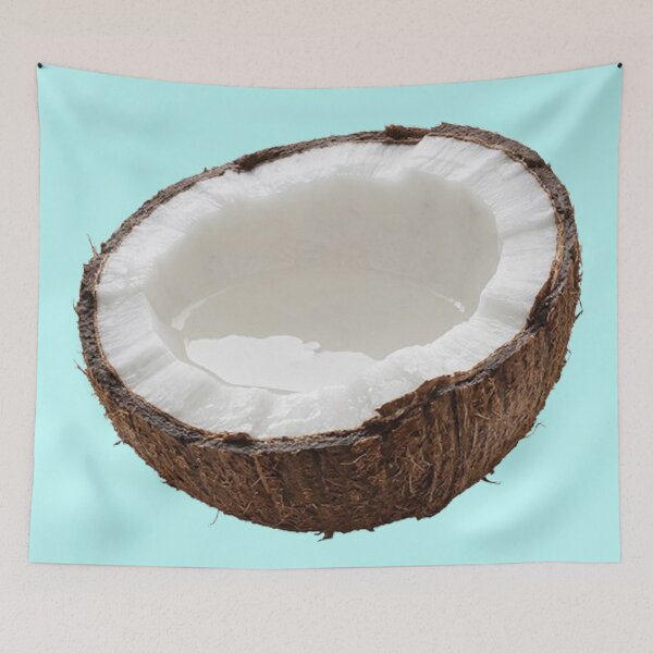 Item preview,  Fresh Half Coconut with Coconut Water - Tropical Fruit Photography designed and sold by PetalsPaws.