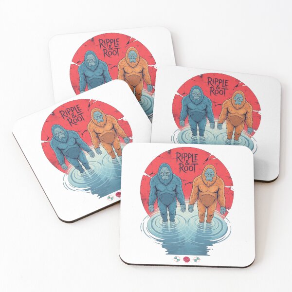 Item preview, Ripple and Root Bigfoot Cute Sasquatch Mountain Pose Yoga Nature Art designed and sold by Whimsy Trail Co.