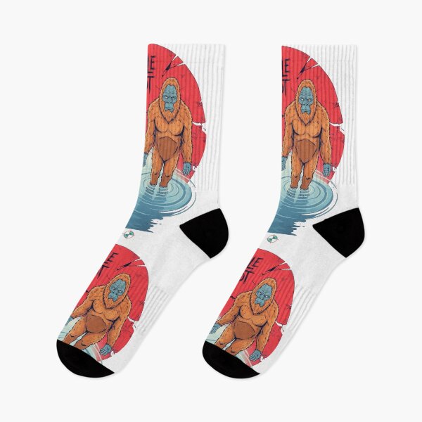 Item preview, Ripple and Root Bigfoot Cute Sasquatch Mountain Pose Yoga Nature Art designed and sold by Whimsy Trail Co.