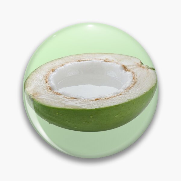 Item preview,  Fresh Young Green Coconut Half with Coconut Water - Tropical Fruit Photography designed and sold by PetalsPaws.