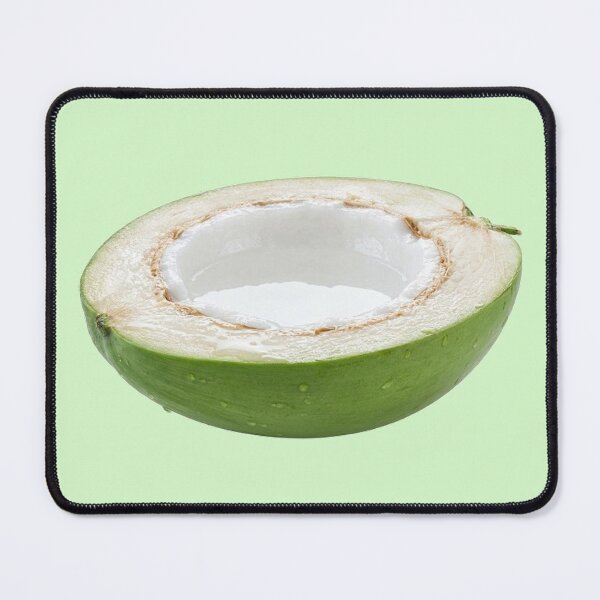 Item preview, Fresh Young Green Coconut Half with Coconut Water - Tropical Fruit Photography designed and sold by PetalsPaws.