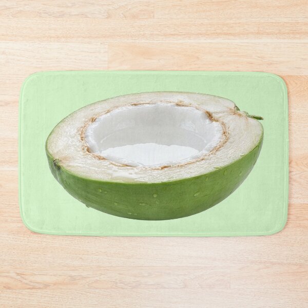 Item preview,  Fresh Young Green Coconut Half with Coconut Water - Tropical Fruit Photography designed and sold by PetalsPaws.