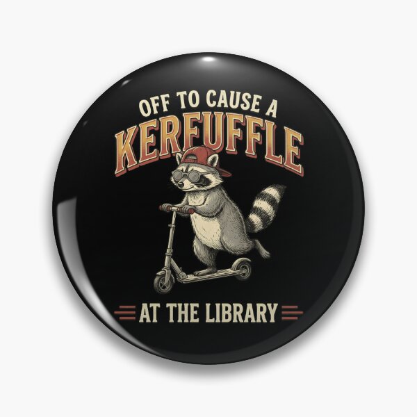 Item preview, Off To Cause A Kerfuffle At The Library : Funny Vintage Raccoon Library Humor Reader Book Lover Reading Sarcastic designed and sold by NewaveBoutique.