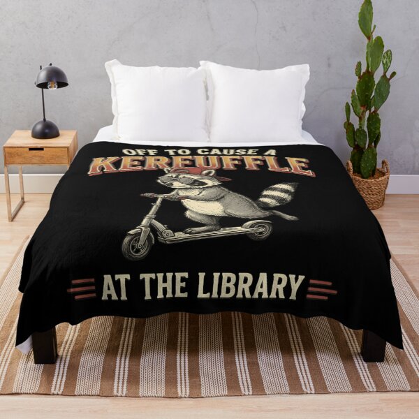 Item preview, Off To Cause A Kerfuffle At The Library : Funny Vintage Raccoon Library Humor Reader Book Lover Reading Sarcastic designed and sold by NewaveBoutique.