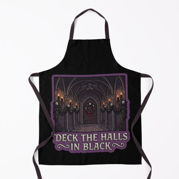 Item preview, Deck the Halls in Black — Gothic Christmas Hall designed and sold by TheCalmEdit.
