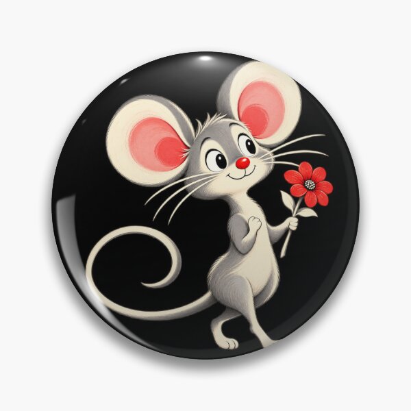 Item preview, A Little Flower for You — Sweet Big-Eared Mouse designed and sold by Sanctum Icons.
