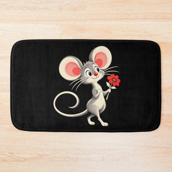 Item preview, A Little Flower for You — Sweet Big-Eared Mouse designed and sold by Sanctum Icons.