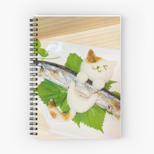 Item preview, Cute Cat Daikon Art on Japanese Grilled Sanma designed and sold by EchoWave11.