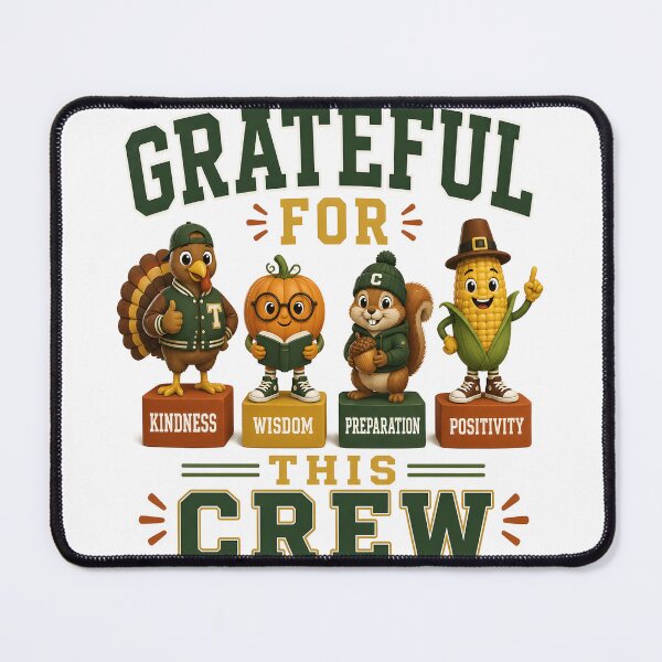 Item preview, Grateful For This Crew Thanksgiving Squad designed and sold by OliviaHayesArt.