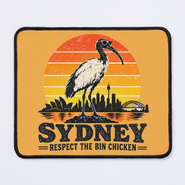Item preview, Sydney Bin Chicken Sunset Retro Respect Skyline designed and sold by Yellowriversss.