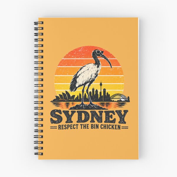 Item preview, Sydney Bin Chicken Sunset Retro Respect Skyline designed and sold by Yellowriversss.