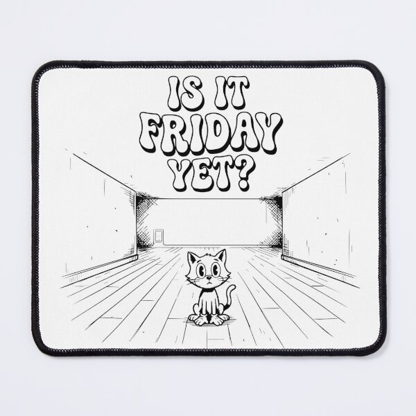 Item preview, Is It Friday Yet - Retro Vintage Cartoon Cat    designed and sold by azzam-13.